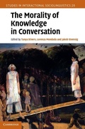 Cover: Morality of Knowledge in Conversation - Cambridge University Press