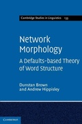 Cover: Network Morphology - Cambridge University Press