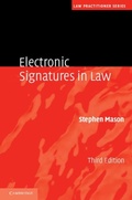 Cover: Electronic Signatures in Law - Cambridge University Press