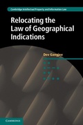 Cover: Relocating the Law of Geographical Indications - Cambridge University Press