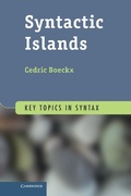Cover: Syntactic Islands - Cambridge University Press