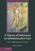 Cover: Theory of Deference in Administrative Law - Cambridge University Press
