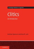 Cover: Clitics - Cambridge University Press