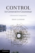 Cover: Control in Generative Grammar - Cambridge University Press