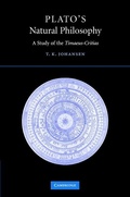 Cover: Plato's Natural Philosophy - Cambridge University Press
