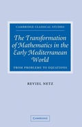 Cover: Transformation of Mathematics in the Early Mediterranean World - Cambridge University Press