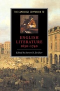Cover: Cambridge Companion to English Literature, 1650-1740 - Cambridge University Press