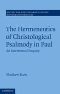 Cover: Hermeneutics of Christological Psalmody in Paul - Cambridge University Press