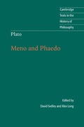 Cover: Plato: Meno and Phaedo - Cambridge University Press
