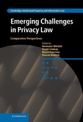 Cover: Emerging Challenges in Privacy Law - Cambridge University Press