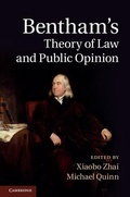 Cover: Bentham's Theory of Law and Public Opinion - Cambridge University Press