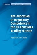 Cover: Allocation of Regulatory Competence in the EU Emissions Trading Scheme - Cambridge University Press