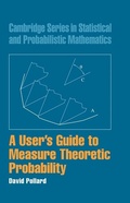Cover: User's Guide to Measure Theoretic Probability - Cambridge University Press