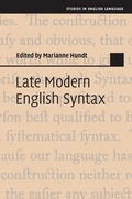 Cover: Late Modern English Syntax - Cambridge University Press