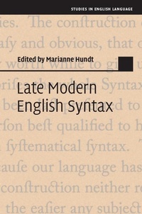 Enlarge image Cover: Late Modern English Syntax - Cambridge University Press
