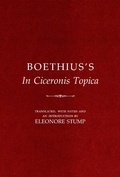 Cover: Boethius's "In Ciceronis Topica" - Cornell University Press