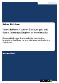 Abbildung von: Verschiedene Shannon-Zerlegungen und deren Leistungsfähigkeit in Benchmarks - GRIN Verlag