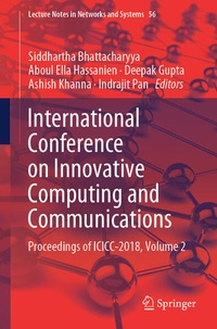 Enlarge image Cover: International Conference on Innovative Computing and Communications - Springer
