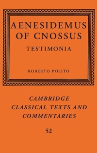Enlarge image Cover: Aenesidemus of Cnossus - Cambridge University Press