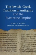 Cover: Jewish-Greek Tradition in Antiquity and the Byzantine Empire - Cambridge University Press