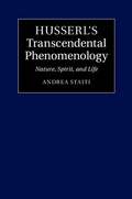 Cover: Husserl's Transcendental Phenomenology - Cambridge University Press