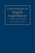 Cover: Collected Papers on English Legal History - Cambridge University Press