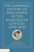 Cover: Cambridge History of Philosophy in the Nineteenth Century (1790-1870) - Cambridge University Press