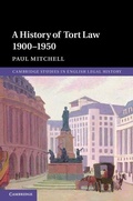 Cover: History of Tort Law 1900-1950 - Cambridge University Press