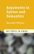 Cover: Arguments in Syntax and Semantics - Cambridge University Press