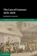 Cover: Law of Contract 1670-1870 - Cambridge University Press