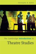 Cover: Cambridge Introduction to Theatre Studies - Cambridge University Press