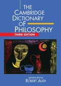 Cover: Cambridge Dictionary of Philosophy - Cambridge University Press