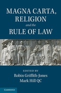 Cover: Magna Carta, Religion and the Rule of Law - Cambridge University Press