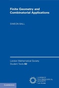 Cover: Finite Geometry and Combinatorial Applications - Cambridge University Press