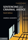 Cover: Sentencing and Criminal Justice - Cambridge University Press