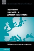 Cover: Protection of Immovables in European Legal Systems - Cambridge University Press