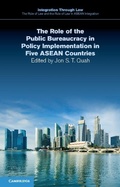Cover: Role of the Public Bureaucracy in Policy Implementation in Five ASEAN Countries - Cambridge University Press