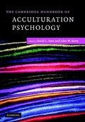 Cover: Cambridge Handbook of Acculturation Psychology - Cambridge University Press