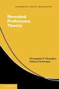 Cover: Revealed Preference Theory - Cambridge University Press