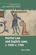 Cover: Martial Law and English Laws, c.1500-c.1700 - Cambridge University Press
