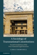 Cover: Sociology of Transnational Constitutions - Cambridge University Press