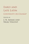 Cover: Early and Late Latin - Cambridge University Press