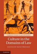 Cover: Culture in the Domains of Law - Cambridge University Press