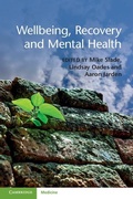 Cover: Wellbeing, Recovery and Mental Health - Cambridge University Press
