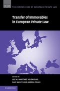 Cover: Transfer of Immovables in European Private Law - Cambridge University Press