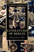 Cover: Cambridge Companion to the Literature of Berlin - Cambridge University Press