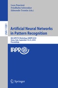 Cover: Artificial Neural Networks in Pattern Recognition - Springer
