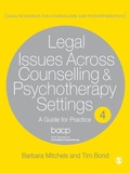 Cover: Legal Issues Across Counselling & Psychotherapy Settings - SAGE Publications Ltd