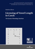Cover: Licensing of Vowel Length in Czech - Peter Lang Verlag