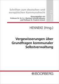 Abbildung von: Vergewisserungen über Grundfragen kommunaler Selbstverwaltung - Boorberg